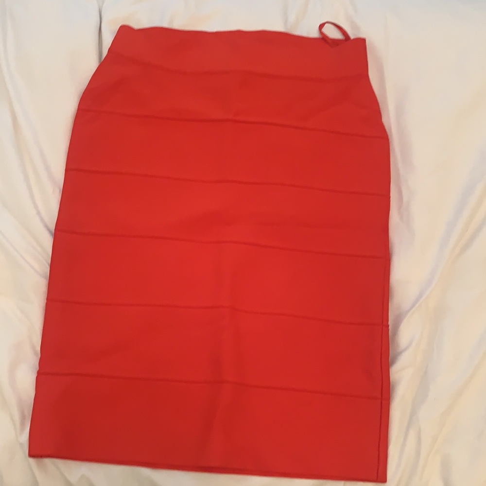 BCBG MAXAZRIA “Alexa” Skirt, Medium, Red